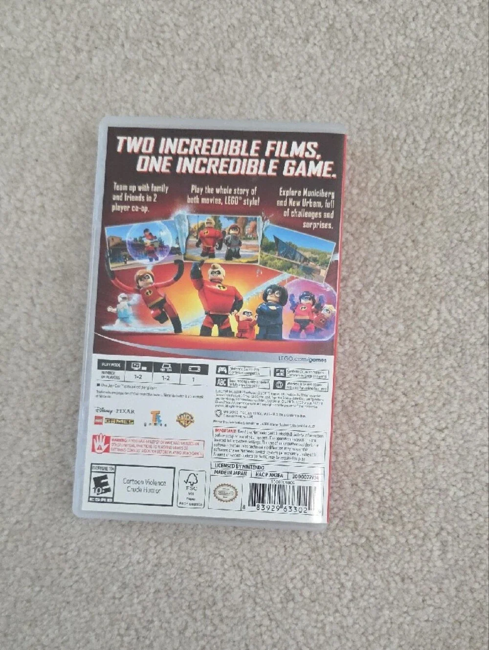 Nintendo LEGO The Incredibles - Red & Yellow Cover Art